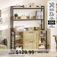 SEDETA File Cabinet with Open Storage Shelf for Home Office