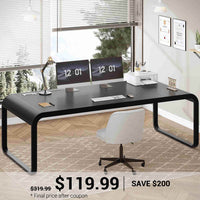 SEDETA® 70.8 Inch Large Executive Office Desk Computer Workstation Modern Laptop Desk Study Writing Table