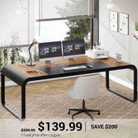 SEDETA 70.8 Inch Executive Computer Desk Modern Laptop Desk Study Writing Table for Home Office